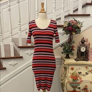 Bar III Multicolor Striped Mini Dress